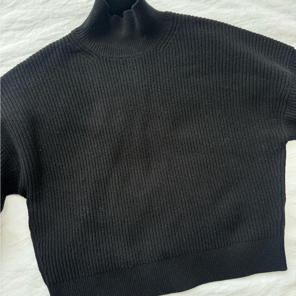 J. Crew Black Ribbed Knit Top - Picture 5 of 5